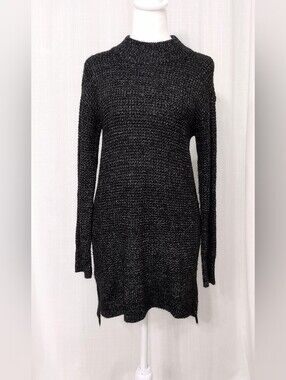 Dip Sz Xs Black Long Knit Sweater Dress